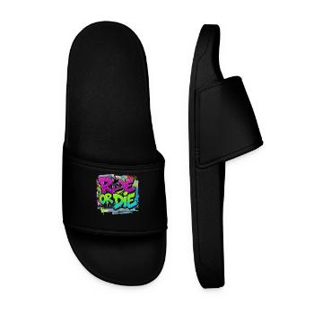 Ride or Die Skateboard Graffiti – Streetstyle - Men’s Pool Sliders - black - Front
