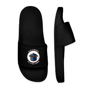 Ici c’est Caris Créole Ile de la Réunion - Claquettes Homme - noir - Devant