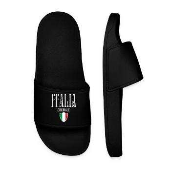 Italian pride, minimalist sleek design - Men’s Pool Sliders - black - Front