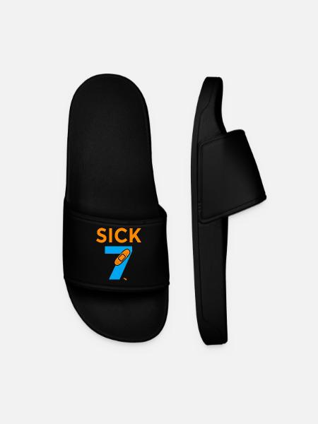 Sick Seven Meme Tee Six Seven - Men’s Pool Sliders - black