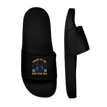 Cheers To The New Year 2026 Celebration Party - Men’s Pool Sliders - black - Front