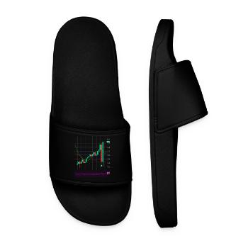 Trading Börse Krypto Aktien - Männer Badelatschen - Schwarz - Vorne