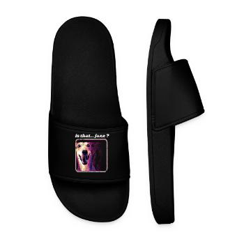 C'est du Jazz? Humour chien Jazz, concert musicien - Claquettes Homme - noir - Devant