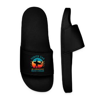 Cadeau d’anniversaire drôle pour un surfeur de papa surfeur - Claquettes Homme - noir - Devant