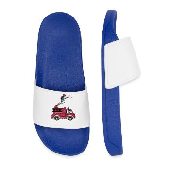 Tatütata Fire Brigade - Men’s Pool Sliders - royal blue - Front
