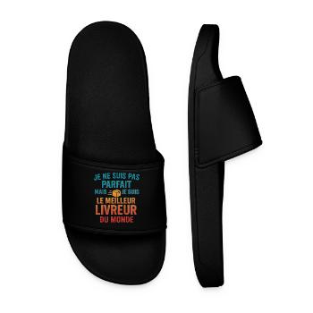 Le meilleur livreur du monde - Claquettes Homme - noir - Devant