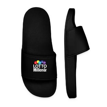 Lotto millionaire numbers money luck success - Men’s Pool Sliders - black - Front