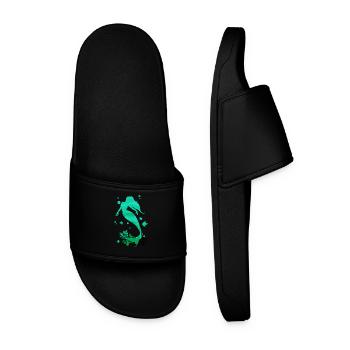 Mermaid mermaid mermaid fairy tale - Men’s Pool Sliders - black - Front