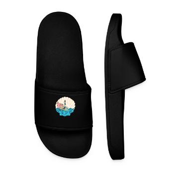 Mermaid mermaid mermaid fairy tale - Men’s Pool Sliders - black - Front
