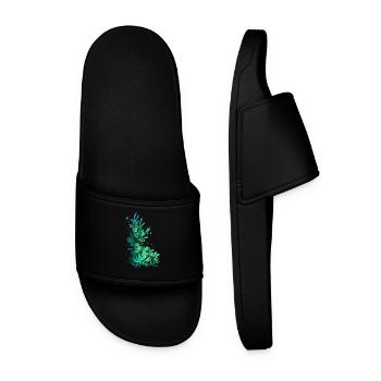 underwater aquarium sea fish lake diving - Men’s Pool Sliders - black - Front