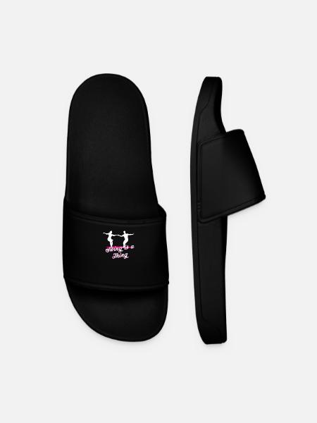Tanzen Tanz Tänzer Swing Tanzpaar Rock and Roll - Männer Badelatschen - Schwarz
