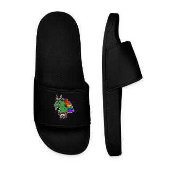 Licorne Zombie - Claquettes Homme - noir - Devant