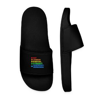 LGBT - Men’s Pool Sliders - black - Front