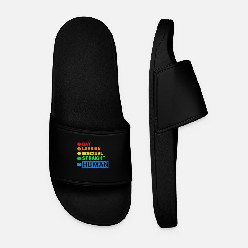 LGBT - Männer Badelatschen - Schwarz