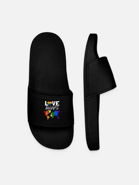 LGBT - Claquettes Homme - noir