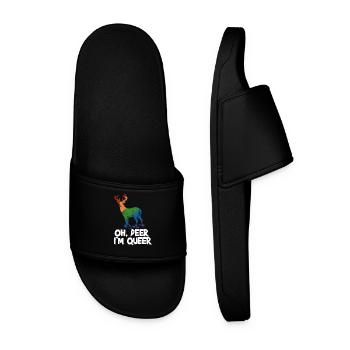 Oh Deer I'm Queer - Men’s Pool Sliders - black - Front