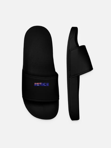 Australia Flag Font Design - Men’s Pool Sliders - black