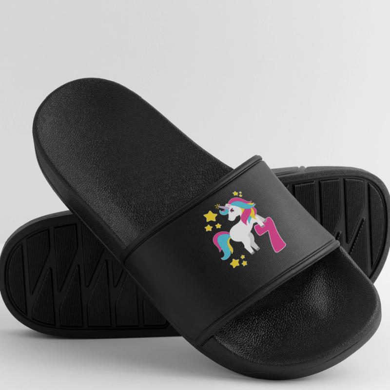 7. Geburtstag Einhorn Ich Bin Schon 7 Geschenk Männer Badelatschen