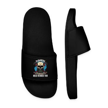 Motif de crâne des héros plombiers - Claquettes Homme - noir - Devant
