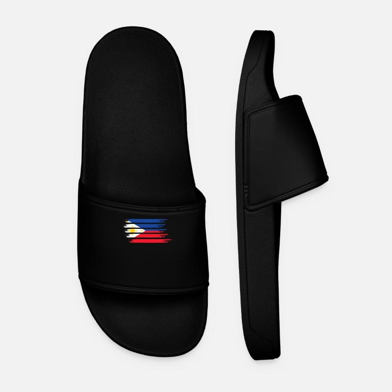 Philippines flag - Men’s Pool Sliders - black