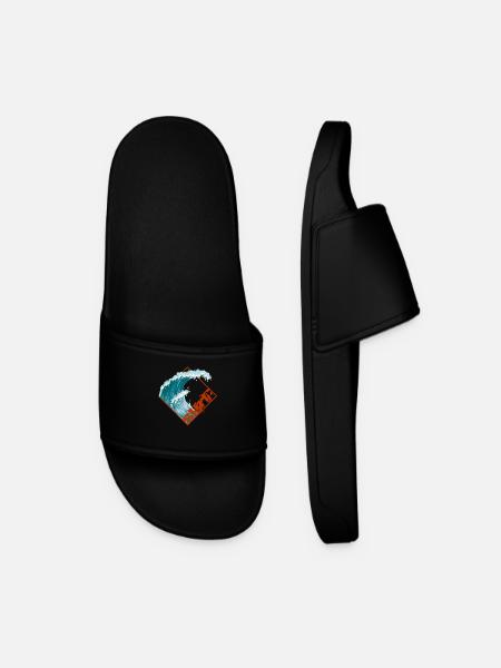 Surf wave surfer surfers - Men’s Pool Sliders - black