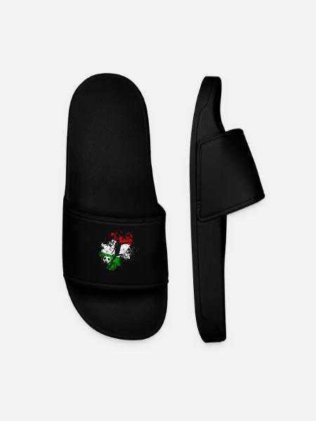 Italian flag football - Men’s Pool Sliders - black