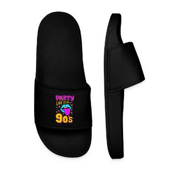 Fête des années 90 - Claquettes Homme - noir - Devant