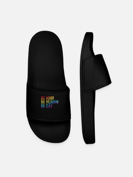 Be gay - Men’s Pool Sliders - black