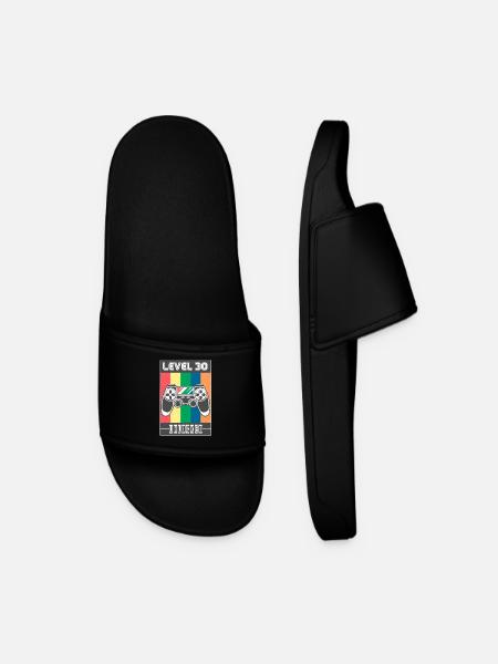 30th birthday - Men’s Pool Sliders - black
