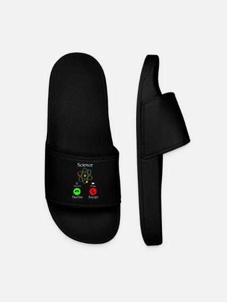 Science is calling phone call - Men’s Pool Sliders - black