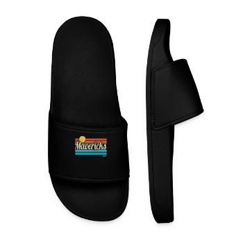 Mavericks Beach California Retro Surf Trip Surfer - Men’s Pool Sliders - black - Front