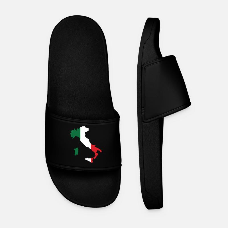 Italie Plan drapeau - Claquettes Homme - noir