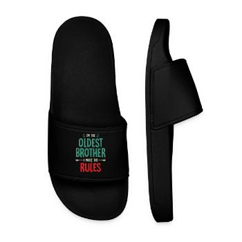 Siblings, oldest siblings, middle child - Men’s Pool Sliders - black - Front