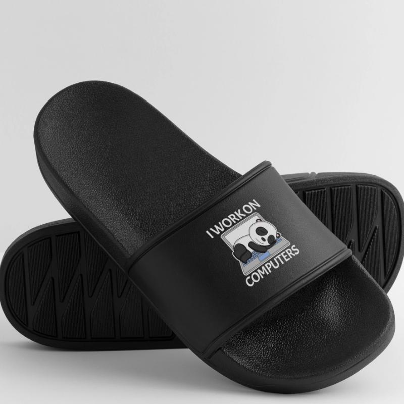 Computer nerd programmer mens gift Men’s Pool Sliders