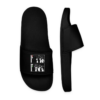 Stock market shares stock exchange trading trading trader day trader - Men’s Pool Sliders - black - Front