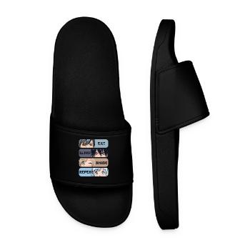 Eat Sleep Anime Repeat - Claquettes Homme - noir - Devant