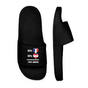France et Autriche Genial / Cadeau - Claquettes Homme - noir - Devant