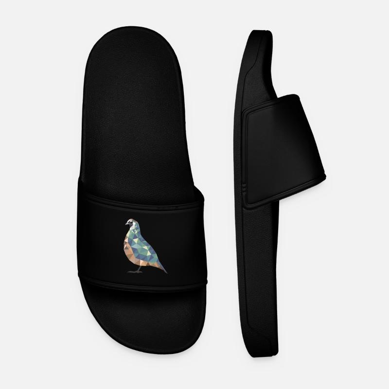 Polygone cailles cailles cailles cailles cadeau - Claquettes Homme - noir