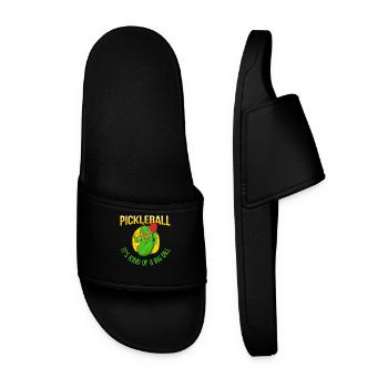 Cucumber, cucumber cucumber, vegetarian, - Men’s Pool Sliders - black - Front