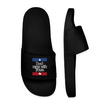 Ne jouez pas avec le Texas - Claquettes Homme - noir - Devant
