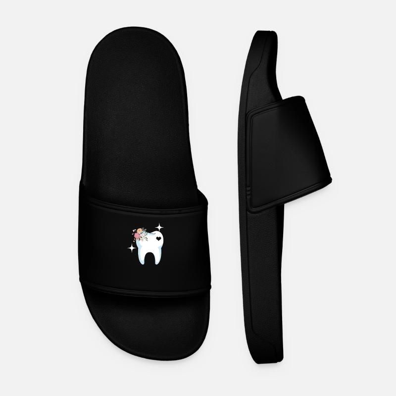 Dentist gift tooth - Men’s Pool Sliders - black