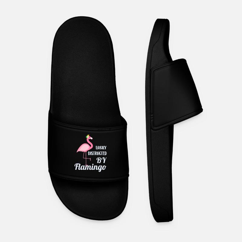 Flamingo - Männer Badelatschen - Schwarz