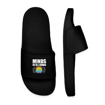 Neurodiversity Neurodiversity Autistic Autism - Men’s Pool Sliders - black - Front