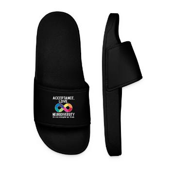 Neurodiversity Neurodiversity Autistic Autism - Men’s Pool Sliders - black - Front