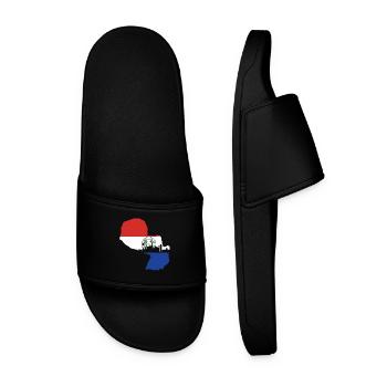 Paraguay Flag - Men’s Pool Sliders - black - Front