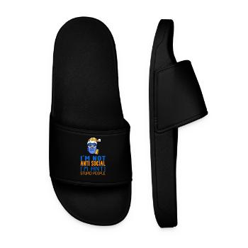 Hibou Paresseux - Claquettes Homme - noir - Devant