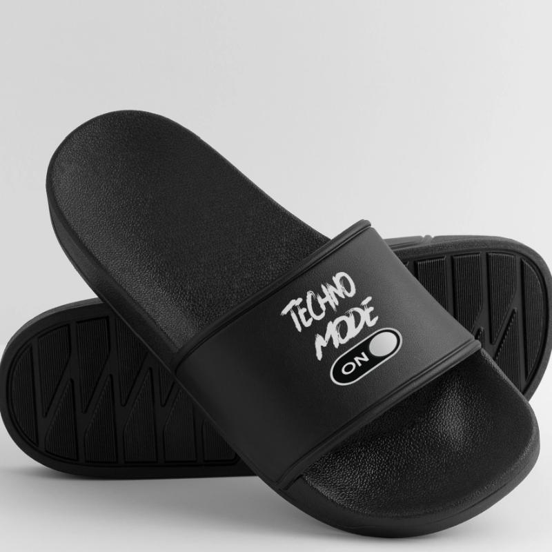 Techno Mode On - Techno Techno Musique Techno Claquettes Homme