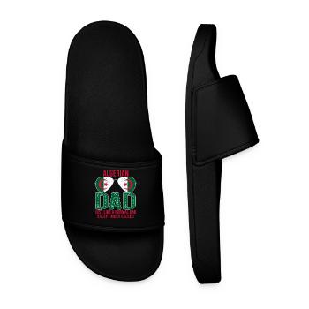 Algerian Dad Algeria Flag Sunglasses Father's Day - Men’s Pool Sliders - black - Front