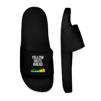 Kite Surf Saying Yellow Days Windsurfing Gift - Men’s Pool Sliders - black - Front