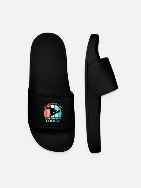 Frauen Snowboard Spruch Snowboard Girl Boarder - Männer Badelatschen - Schwarz